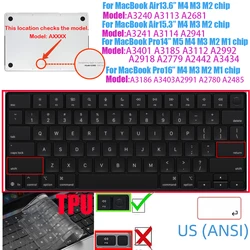 Universal TPU/Silicone Keyboard Cover for 14 Laptops - US & EU Layouts (TPU ANSI US)
