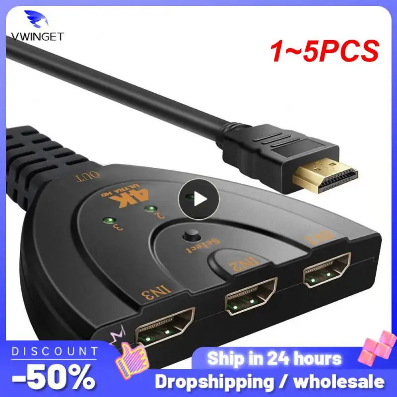 1 ~ 5 Pz Porta 4K 2.0 Cavo Splitter Automatico Interruttore Switcher 3X1 Adattatore Hub 3D 3 A 1 Per Monitor Ps5