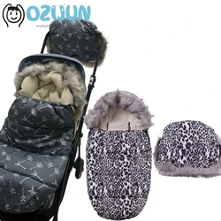 Baby Winter Outdoor Tour Stroller Sleeping Bag Stroller Footmuff cover Thick warm fleece Bunting Bags For Newborns