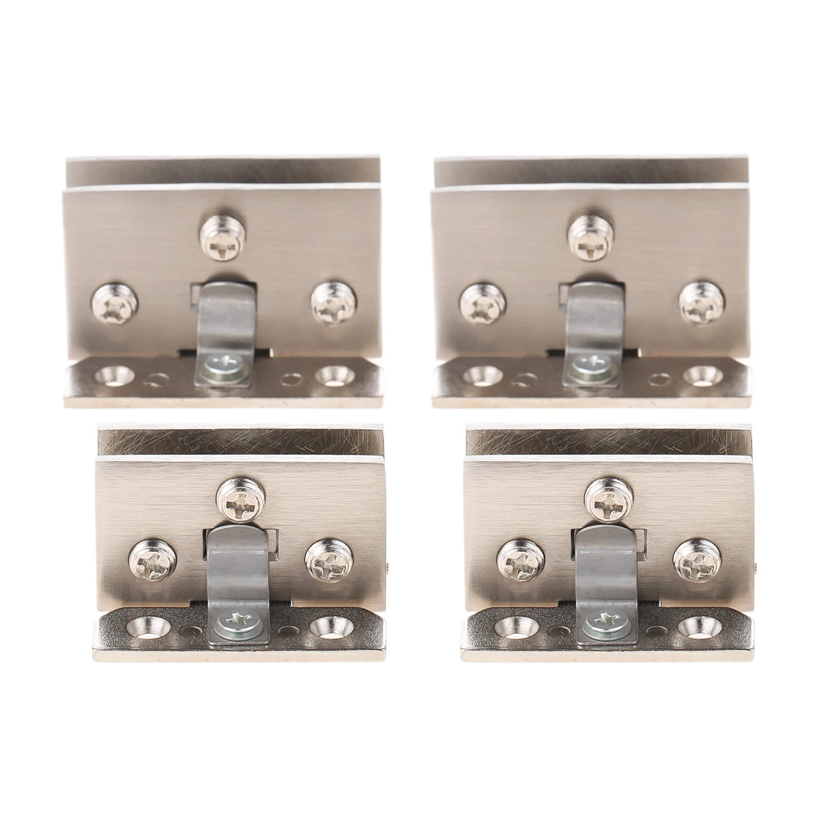 2Pcs Glass Door Hinge Without Hole Glass Hinge Clip Cabinet Furniture Fitting Zinc Alloy Hardware 5-8mm 8-10mm