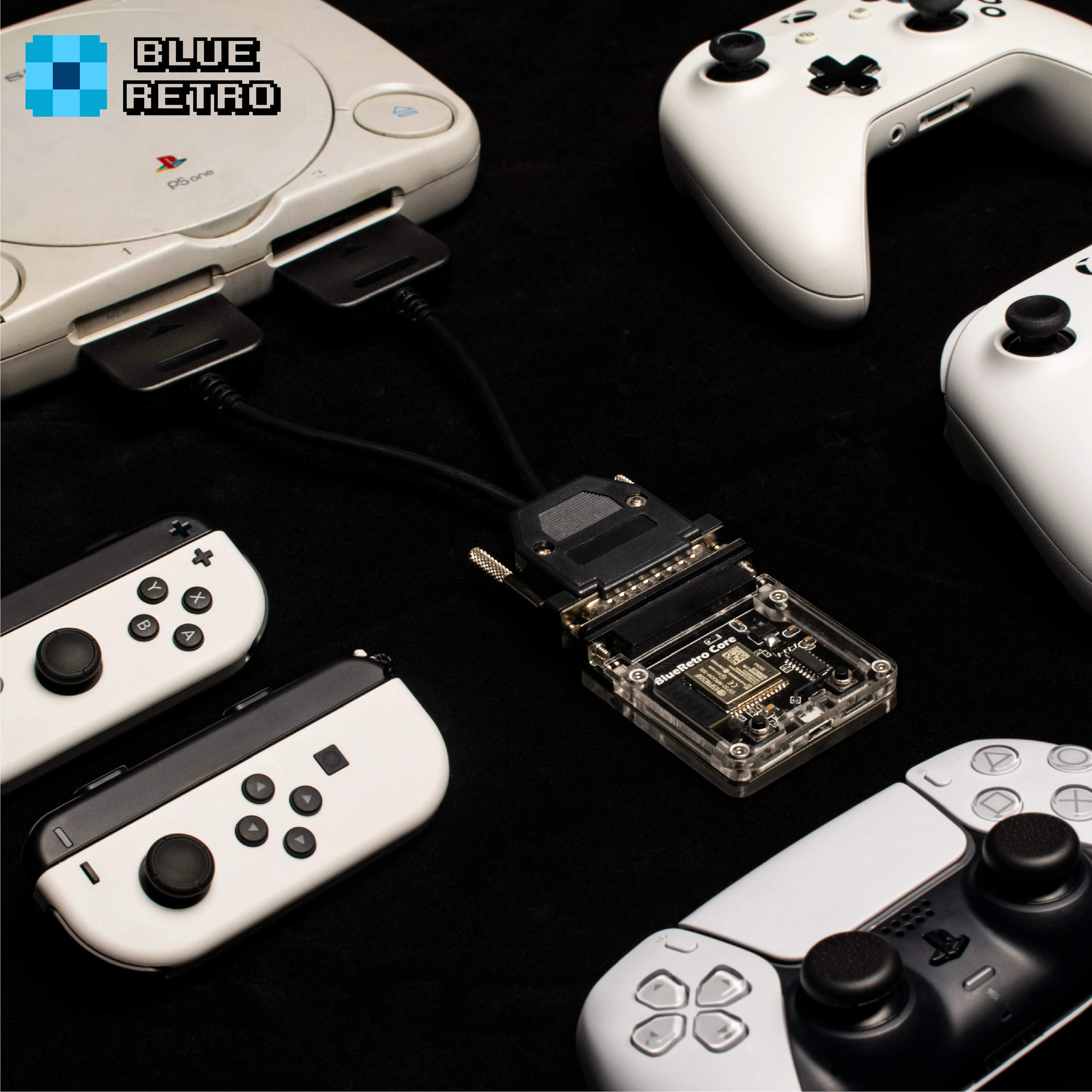 Blueretro-conversor Controlador sem Fio Receptor Bluetooth Adaptador para Playstation Controlador de Jogo Ps1 2 - Image 4