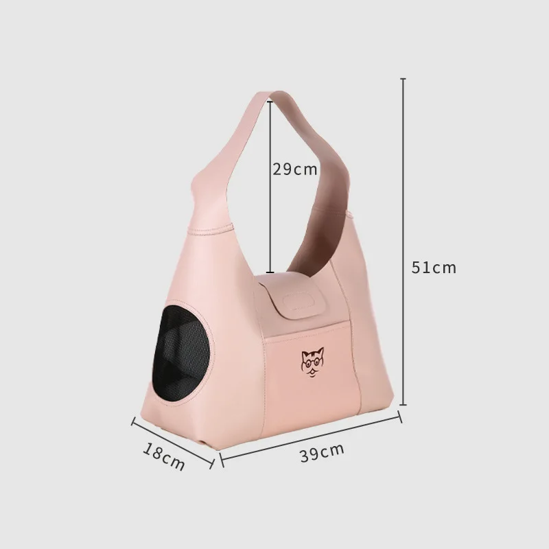Cat Out Travel Pet Backpack Bag, One Shoulder Crossbody Cat Carrier for Outdoor Adventure