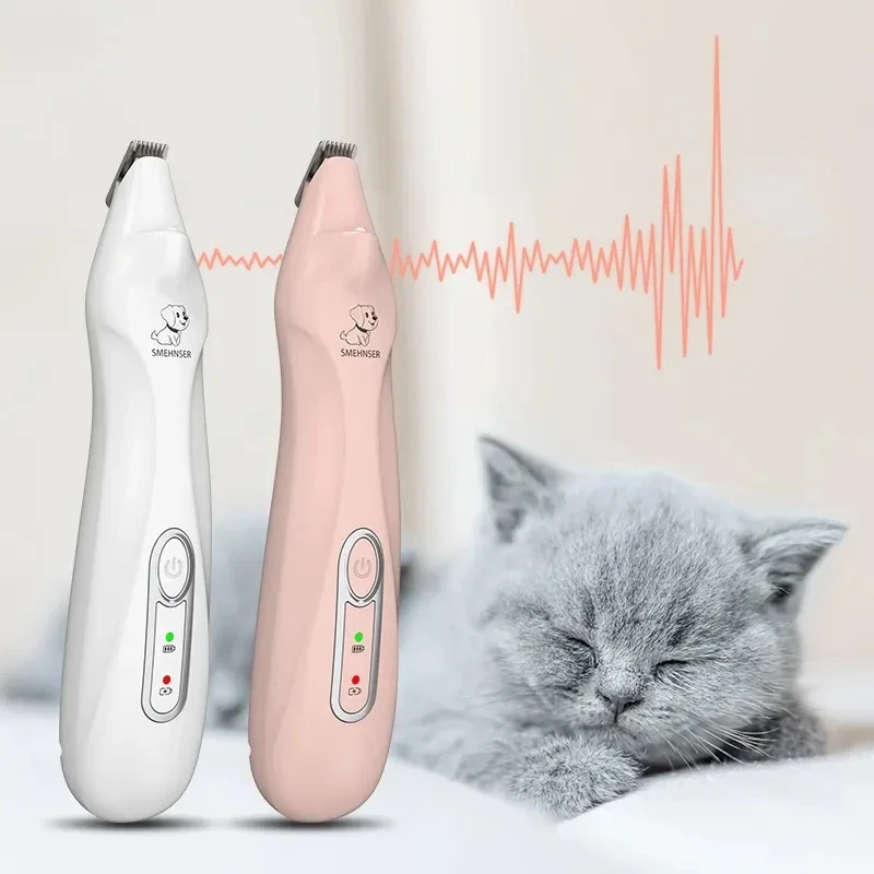 Professional Electric Pet Foot Hair Trimmer with LED Lights Rechargeable Dog Hair Clipper Cat Hairdresser Pet Grooming Equipment
