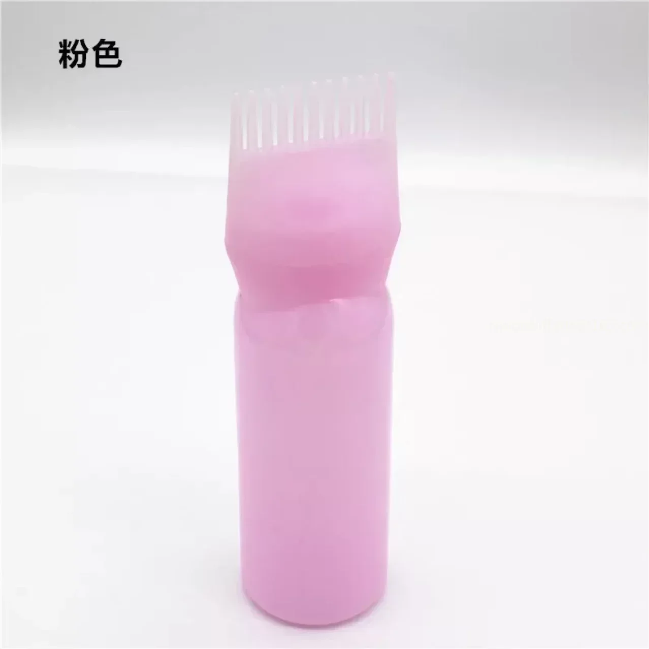 2x Wurzelkamm-Applikator-Flasche & Kopfhaut-Massagebürste – Für Haarfärben & Kopfmassage, Rosa/weiß