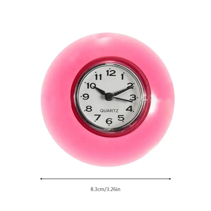 JIBANG Reloj de baño impermeable con ventosa, relojes de escritorio para  baño, 4 pulgadas, silencioso, sin tictac, evita la niebla, reloj de pared