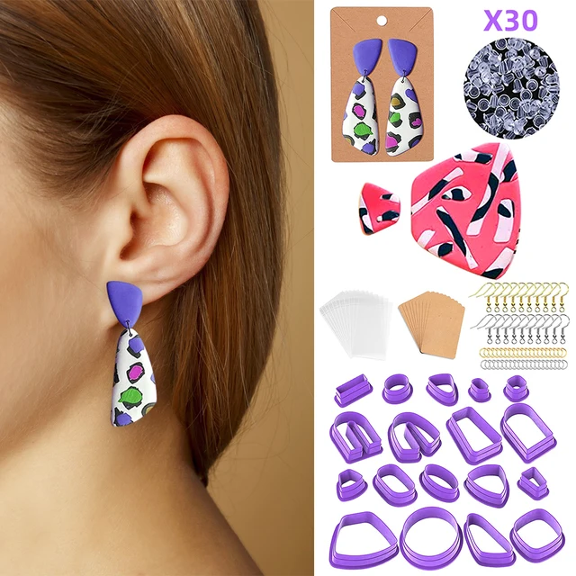 118pcs Polymer Clay Cutters Set Clay Earring Cutter Geometry Botanical  Shape Jewelry Making For Jewelry & Earrings Making - Stamps - AliExpress