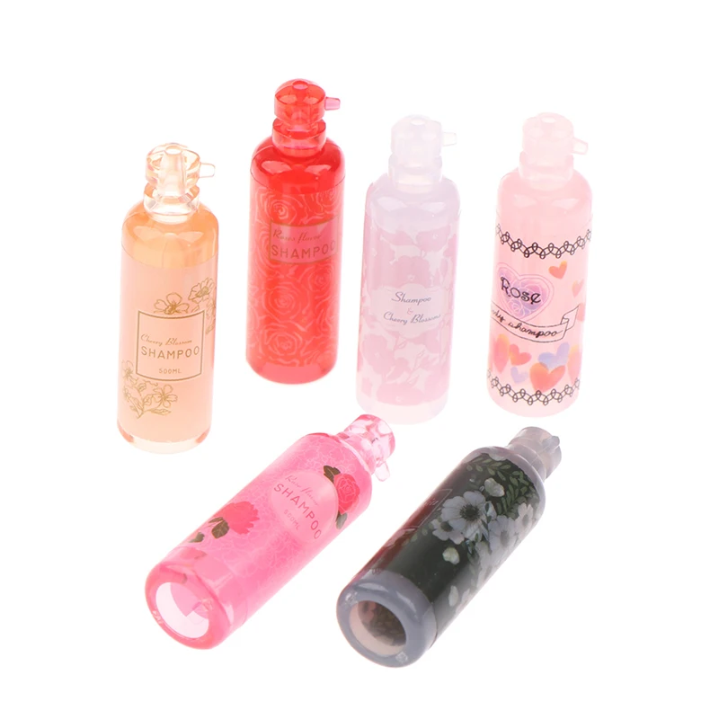 3Pcs/set 1:12 Dollhouse Miniatures Bathroom Supplies Shampoo Wash Set Model Kids Pretend Play Toys 6
