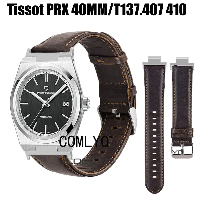 

Ремешок из натуральной кожи для смарт-часов Tissot PRX 40 мм T137.407 410