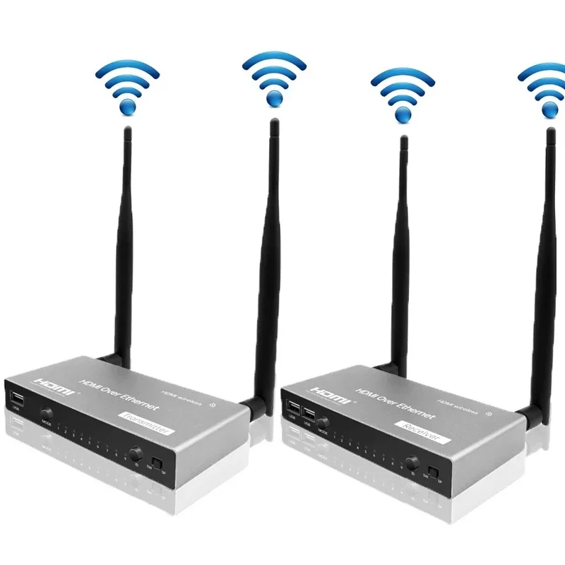

200M Wireless HDMI KVM Extender 1080P WiFi HDMI Extender with USB Extension Transmitter Receiver kit Support USB Mouse Keyboard