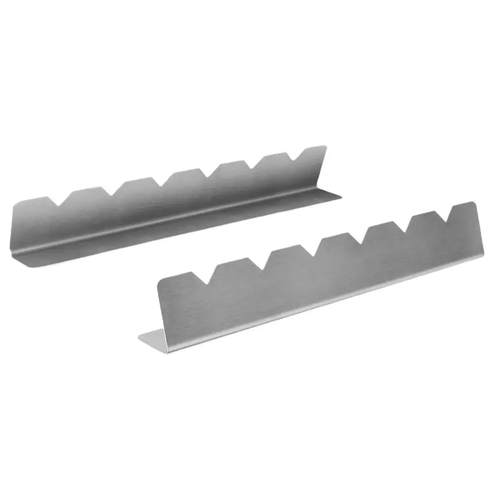 2Pcs Multi-use Kebabs Holder Easy Cleaning Kebabs Racks Stainless Steel Utensils Grill Skewers Holder Two-Piece Set