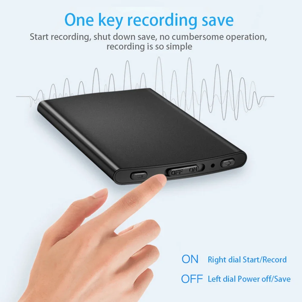 HD Digital Voice Recorder Mini Professional Dictaphone Ultra-Thin Safety Encrypt