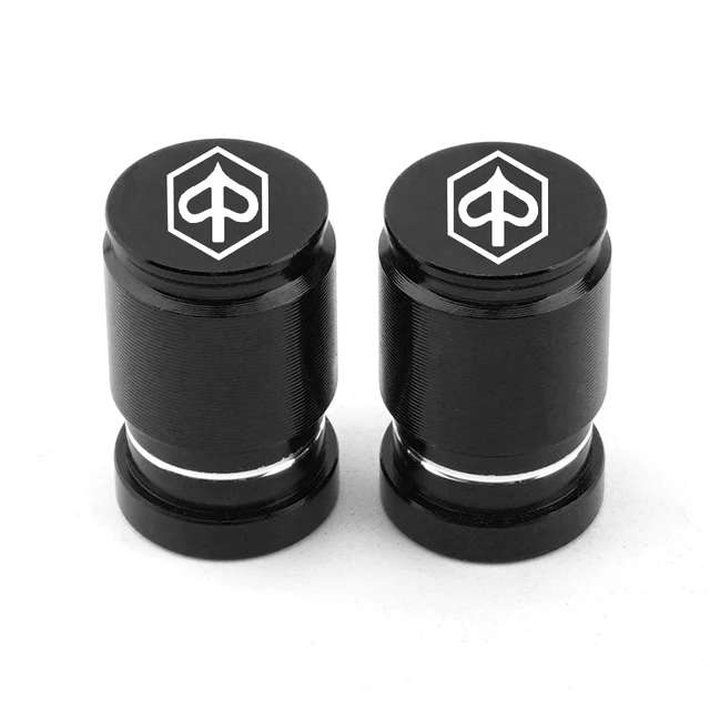 Tappi Valvola Pneumatici In Alluminio CNC - Blu - Per Piaggio Liberty, MP3, Beverly, ZIP