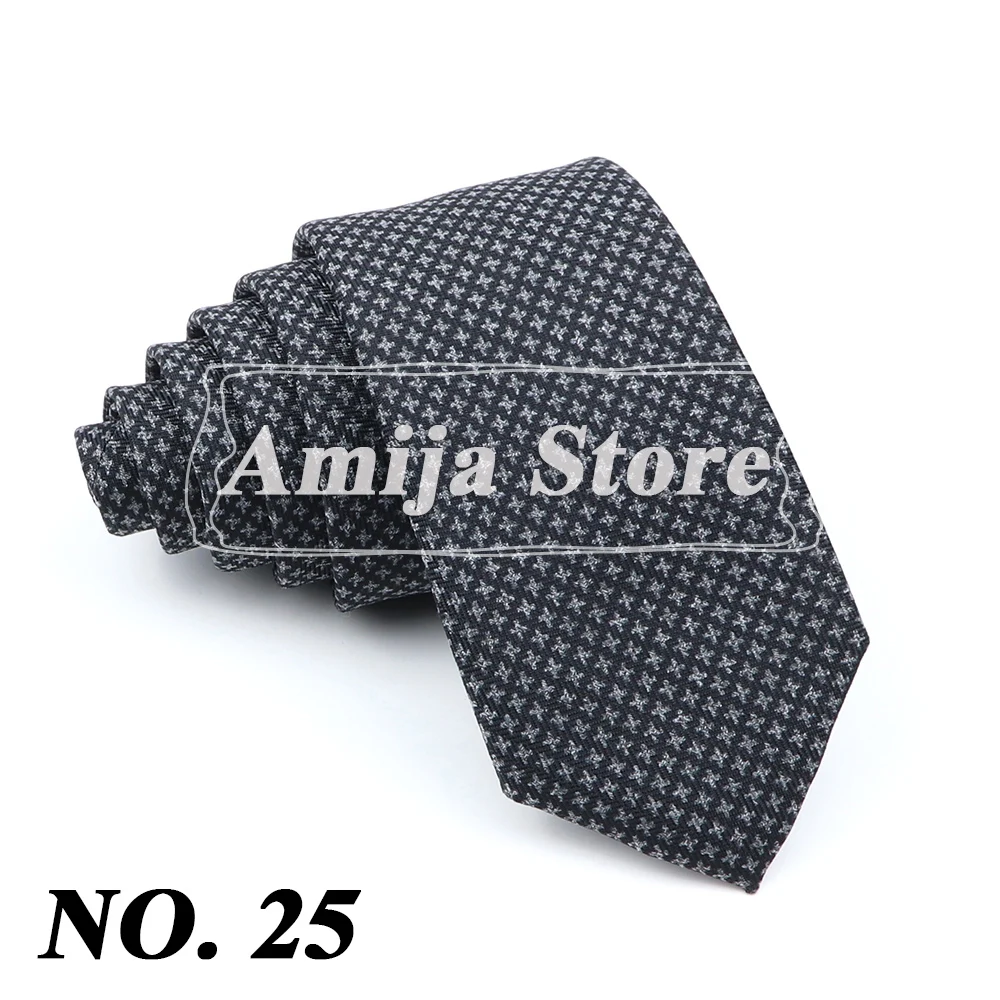 Super Weiche Wolle Baumwolle Krawatte Plaid Diamant Gestreiften Männer 6cm Dünne Krawatte Rot Blau Dunkle Farbe Smoking Anzug Männlichen geschenk Hemd Zubehör – Detail 28
