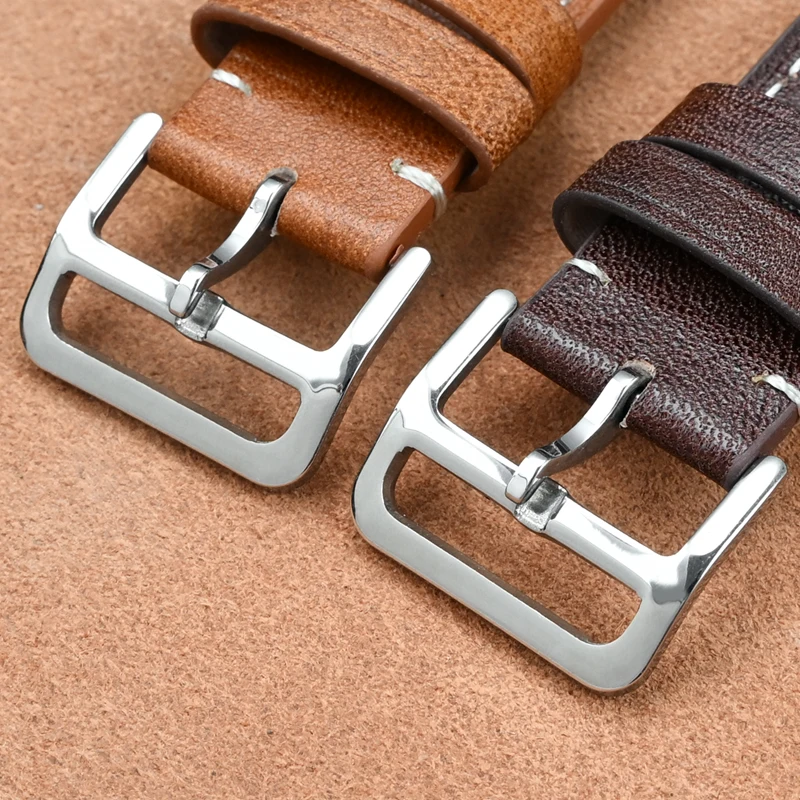Premium Genuine Leather Quick Release Watch Strap - Oil Wax Finish Bracelet Band Accessories