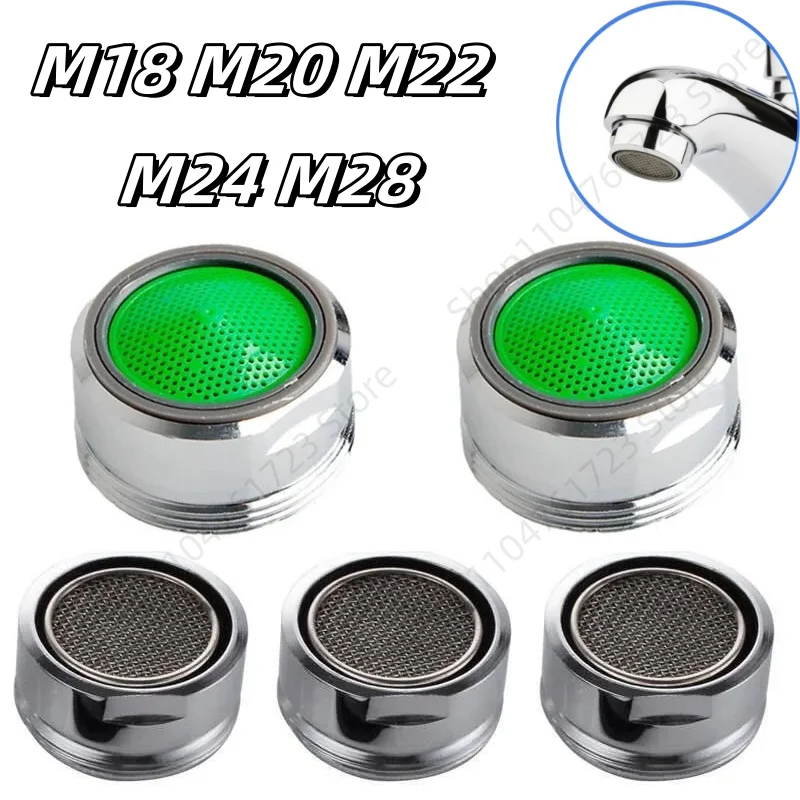 18/20/22/24/28 มม.ก๊อกน้ําประหยัดน้ําห้องครัวเปลี่ยนด้ายก๊อกน้ํากรองปากห้องน้ําก๊อกน้ํา Bubbler อะไหล่ 1