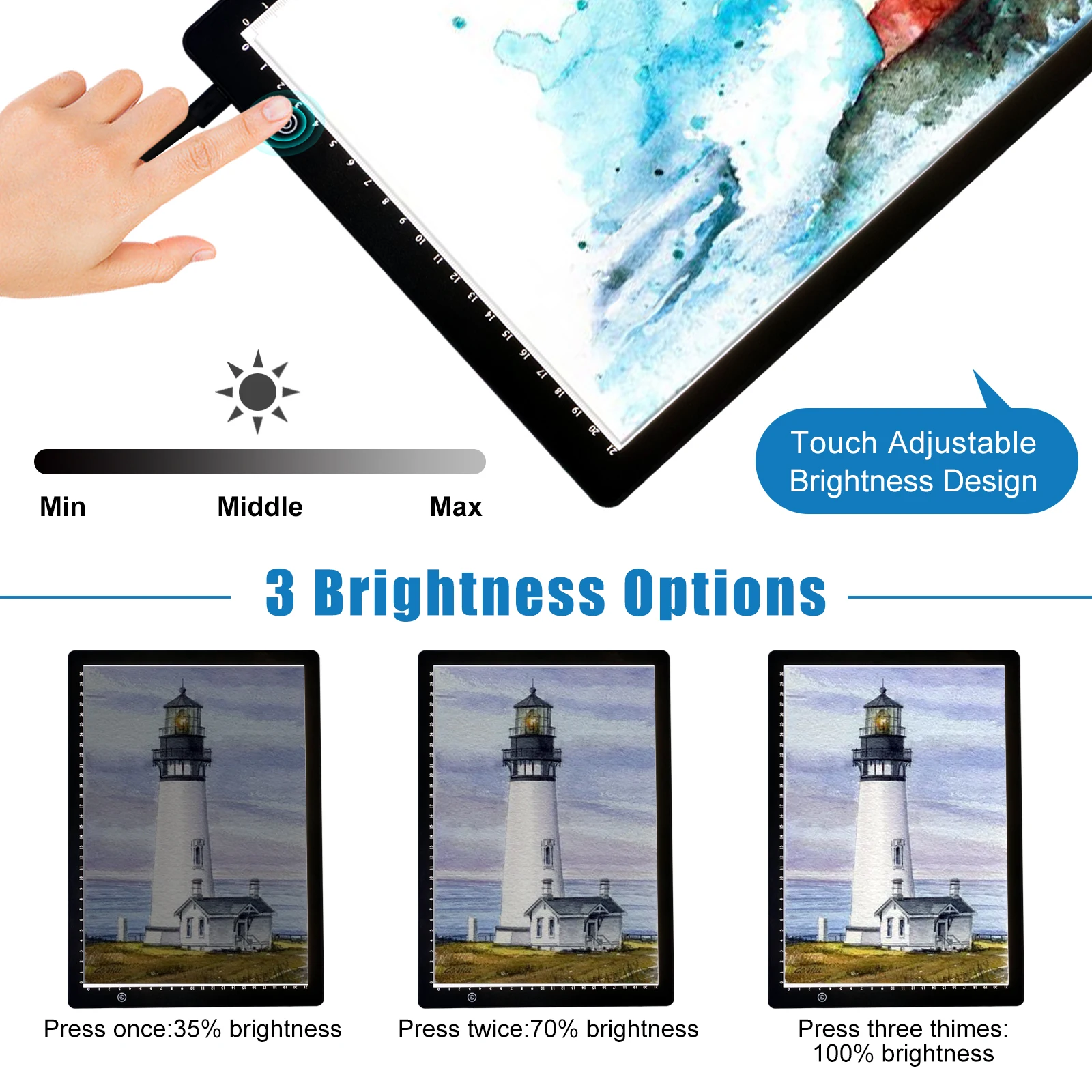 tablet led pintura diamante placa de almofada