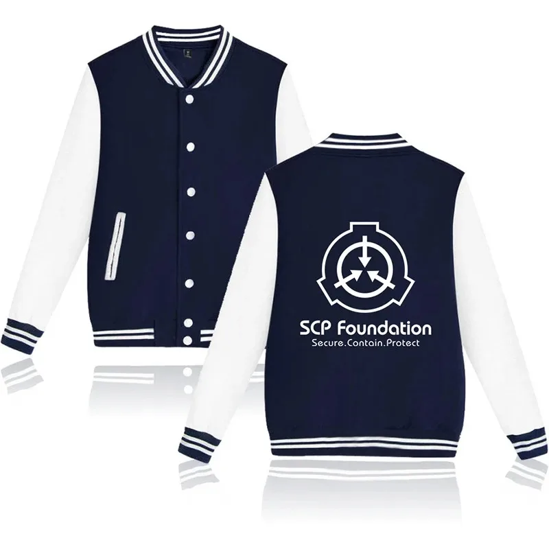 Spring autumn scp foundation fashion men's women baseball jacket hoodie casual coats long sleeve hoodies coats tops