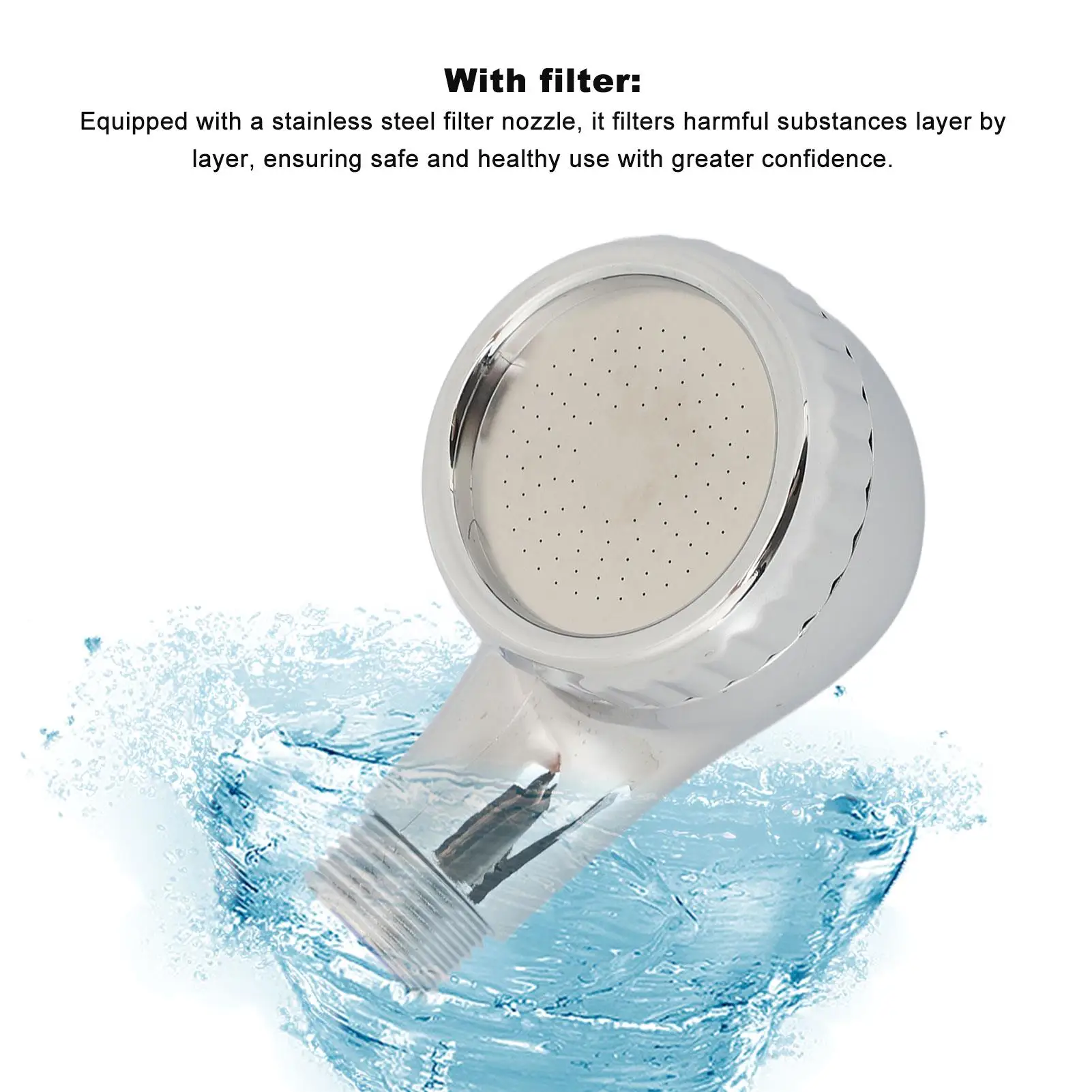 Filtered ABS Shower Head with Corrosion-Resistant, Easy Installation - Ideal for Barber Shop (Electroplating Tech)