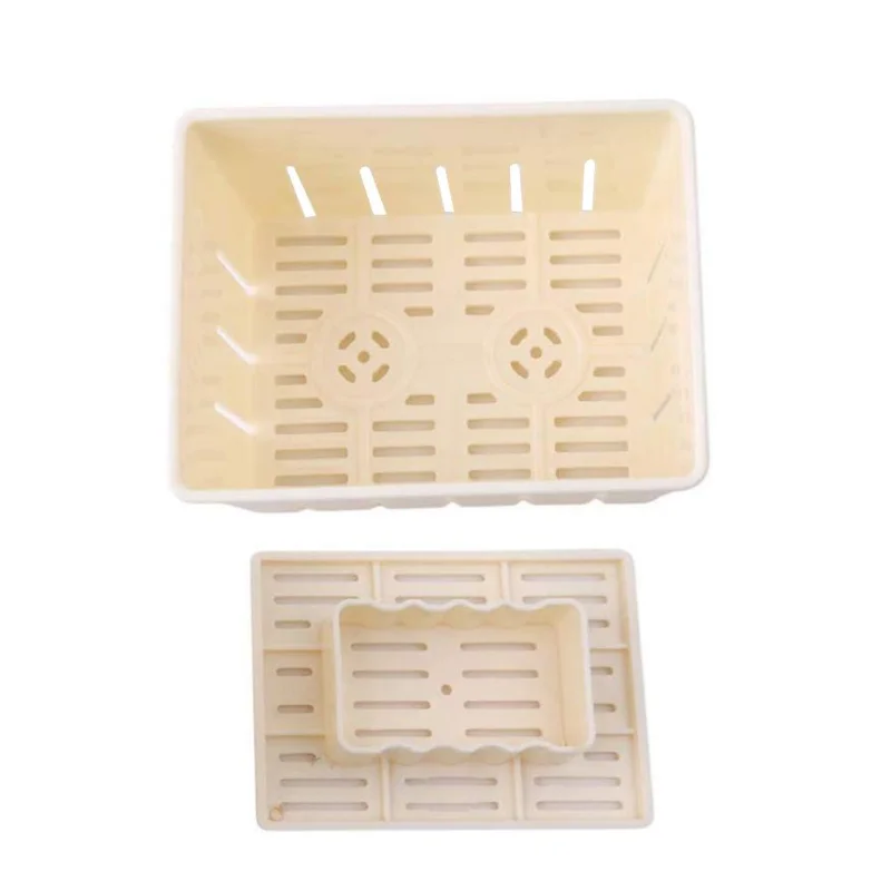 1pc DIY Plastic Homemade Tofu Maker Press Mold Kit Tofu Making Machine Set Soy Pressing Mould with Cheese Cloth Cuisine