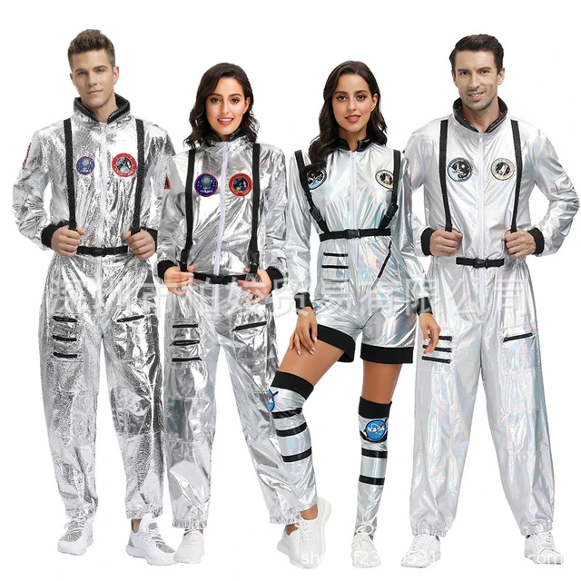 Costume da astronauta da uomo Alien Spaceman Uniforme Halloween