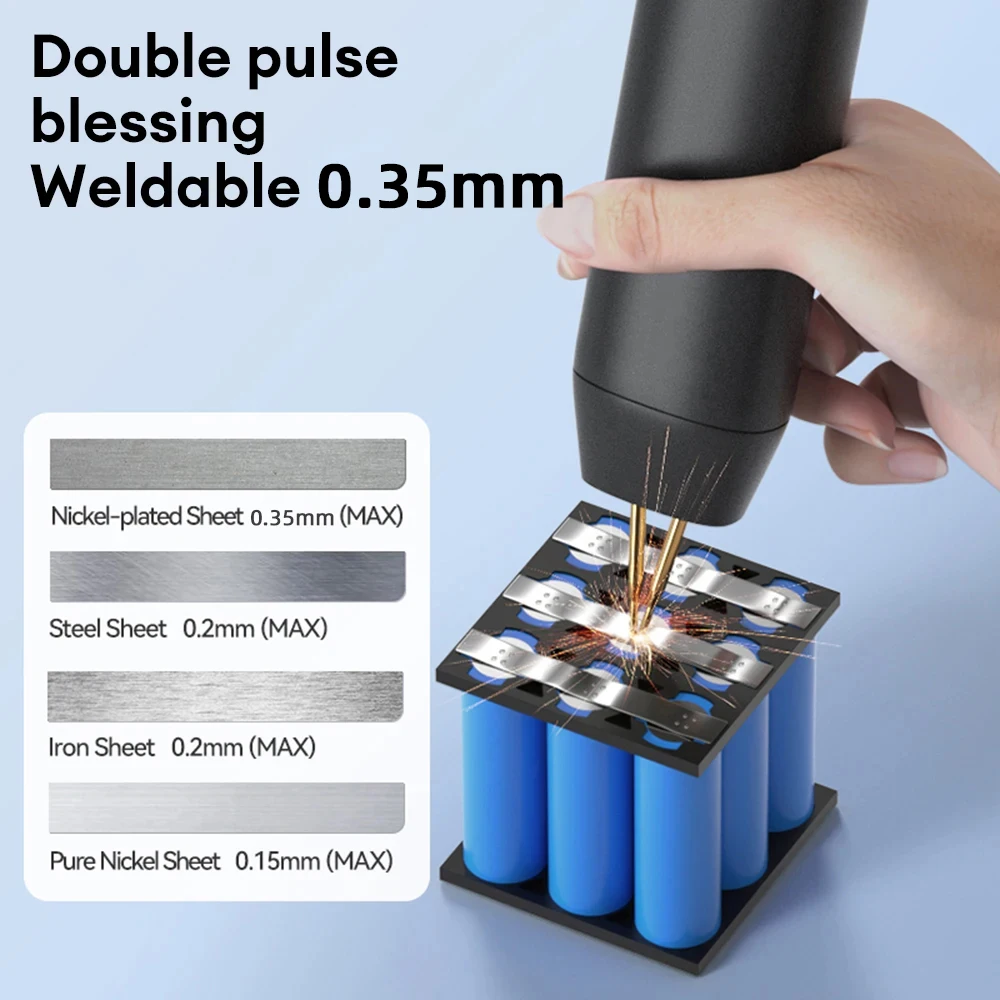 Battery Welders 11 Gears Spot Welder Adjustable Mini Portable Handheld Digital Display Automatic Manual Modes 18650 Battery