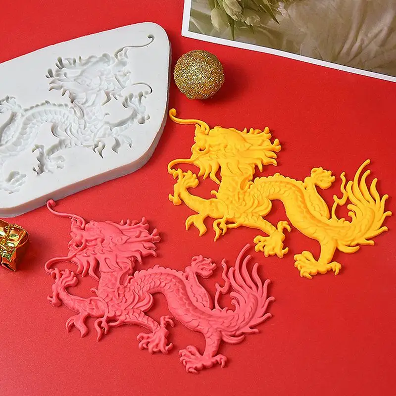 

Chinese Dragon Silicone Mold scented candle mold Chinese Zodiac Dragon DIY resin epoxy art crafts Cake Fondant mold soap mold