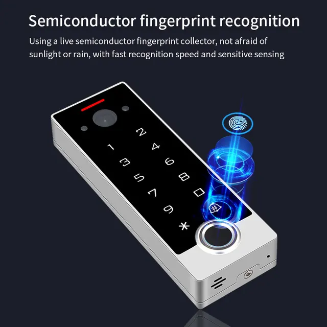 1080P Tuya Video Intercom for Home Access Control System Wifi fingerprint Access Keypad Door Opener and Intercom without monitor 3