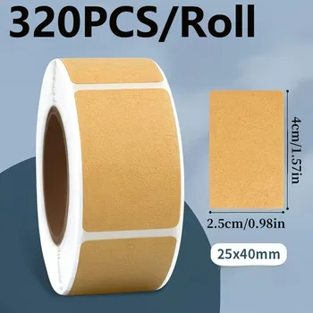 Etichette Adesive in Carta Kraft, 25x40mm, Etichette Identificative Scrivibili Adatte per Organizzazione di Magazzini/Uffici/Casa, Marcatura Documenti