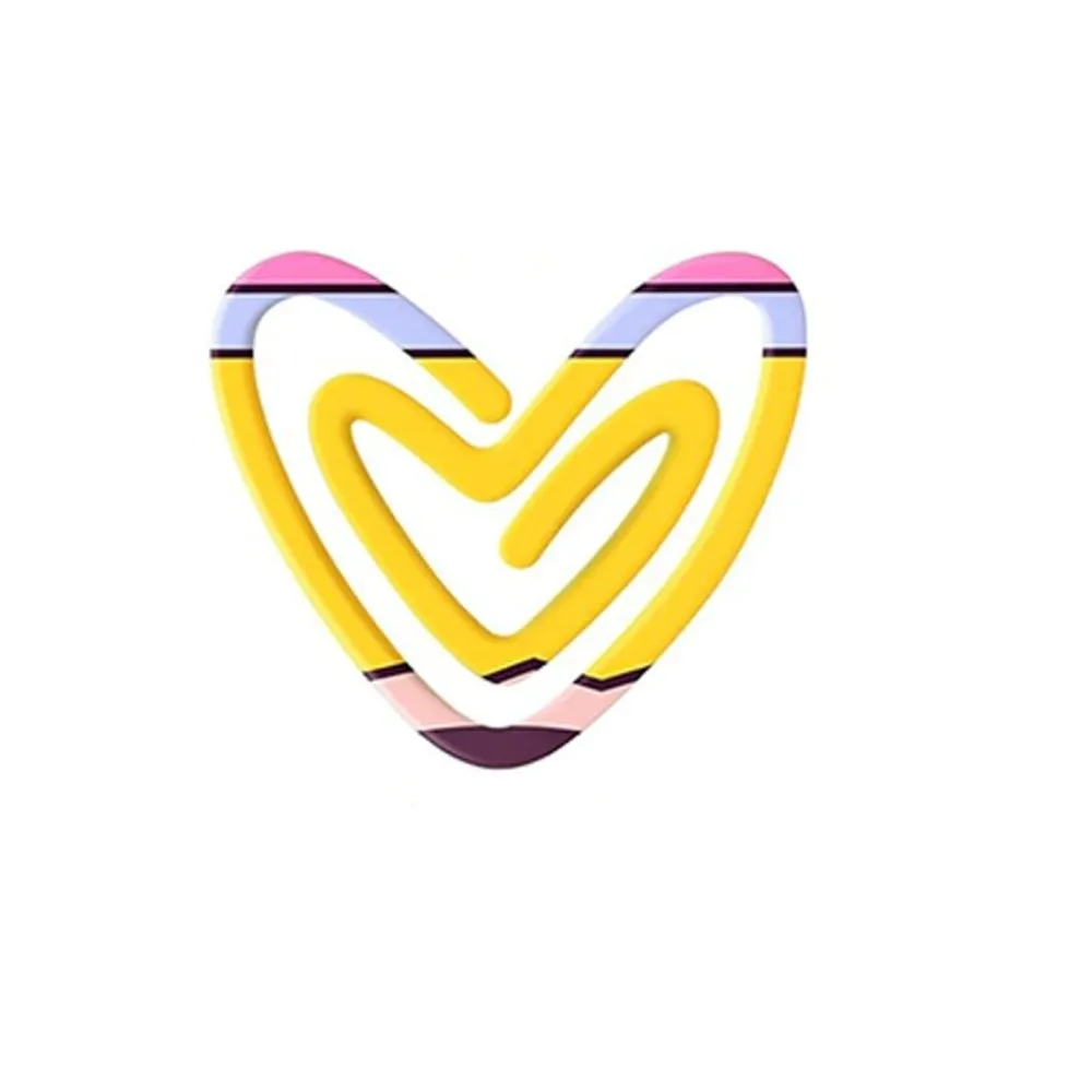 9개 아크릴 염료승화 블랭크 페이퍼 클립 대형 크리에이티브 열전사 북마크 사랑 하트 독특한 DIY 패턴 페이퍼 클립