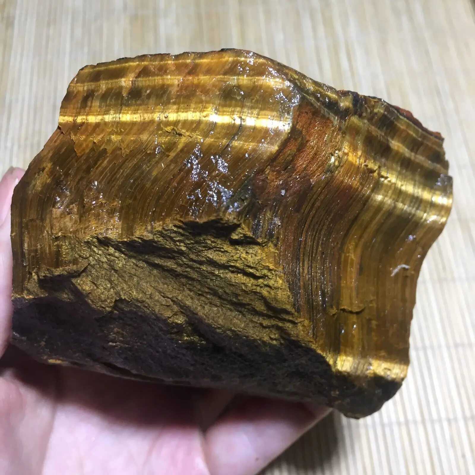 1pcNatural Tiger Eye Raw Stone Rough Quartz Crystal Reiki Healing Rock Mineral Specimen 6