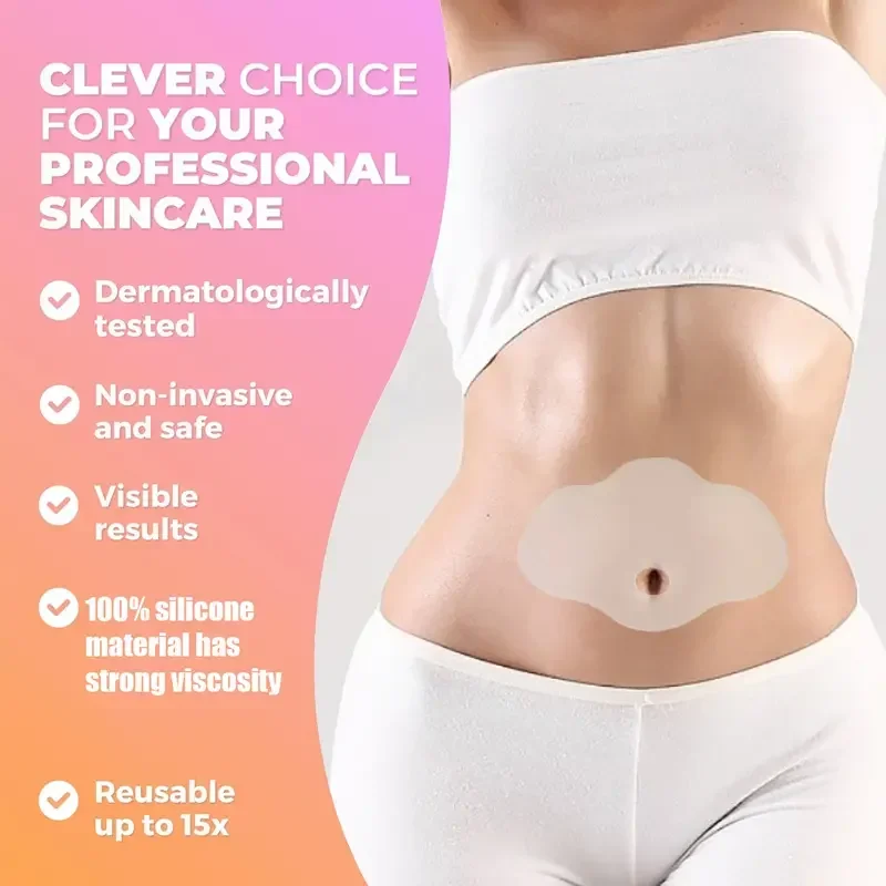 Belly Silicone Pad Anti Wrinkle Scar Stretch Marks Removal Sheets Reusable for Women Abdomen Belly Stomach Pads Stickers