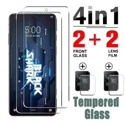 4 - in - 1 Tempered Glass Camera and Screen Protector Film for 2Lens 2Glass (BlackShark 5 (Pro))