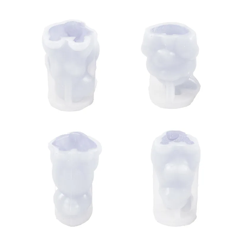 Silicone Candle Mold 3D cute rabbit DIY Plaster soap resin craft handmade chocolate cake baking tools