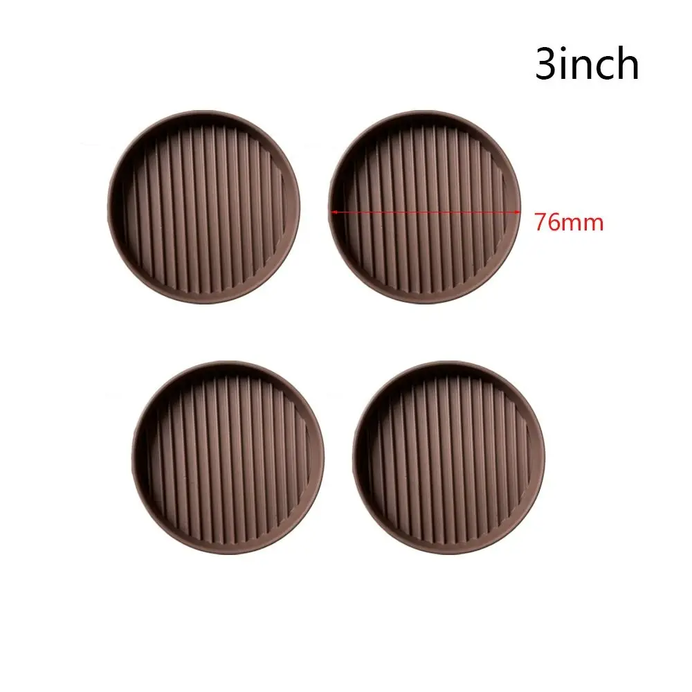 Set of 4 Non-Slip Rubber Furniture Pads and Caster Cups