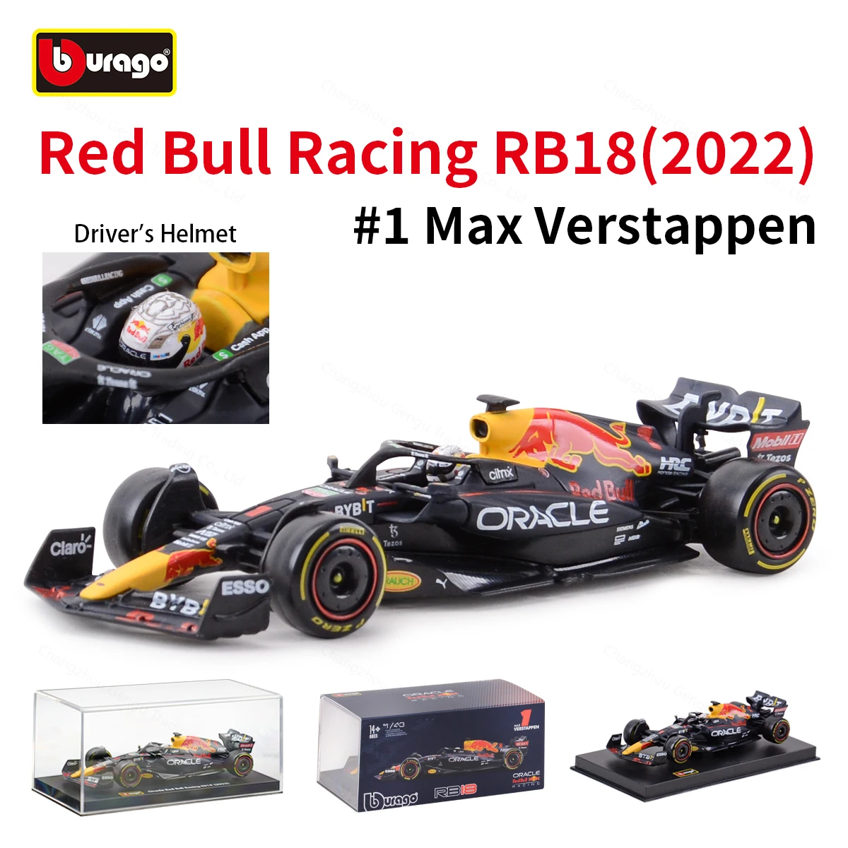 Bburago 1:43 2022 RedBull RB18 #1 #11 Static Die Cast Vehicles