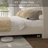 King Size Bed Frame Velvet Upholstered Platform Beds with Wingback Headboard & Footbaord, Deep Button Tufted King Bed Frame 6