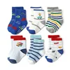 6 Pairs Boys Kids Non-Slip Socks Cute Cartoon Pattern Breathable Comfy Children Floor Socks For All Seasons 3