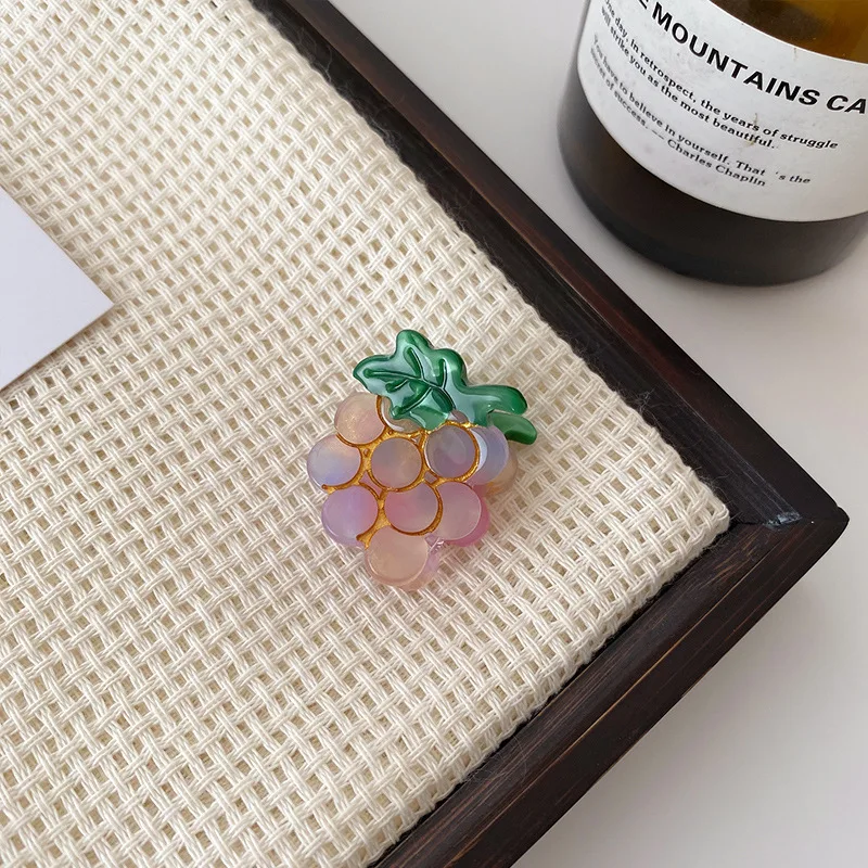 Formell: Mini-Acetat-Clip, süße Frucht-Haarspange, oberer Clip mit hochwertigem Gefühl, seitlicher Clip für zerzauste, Haar-Accessoire – Detail 8