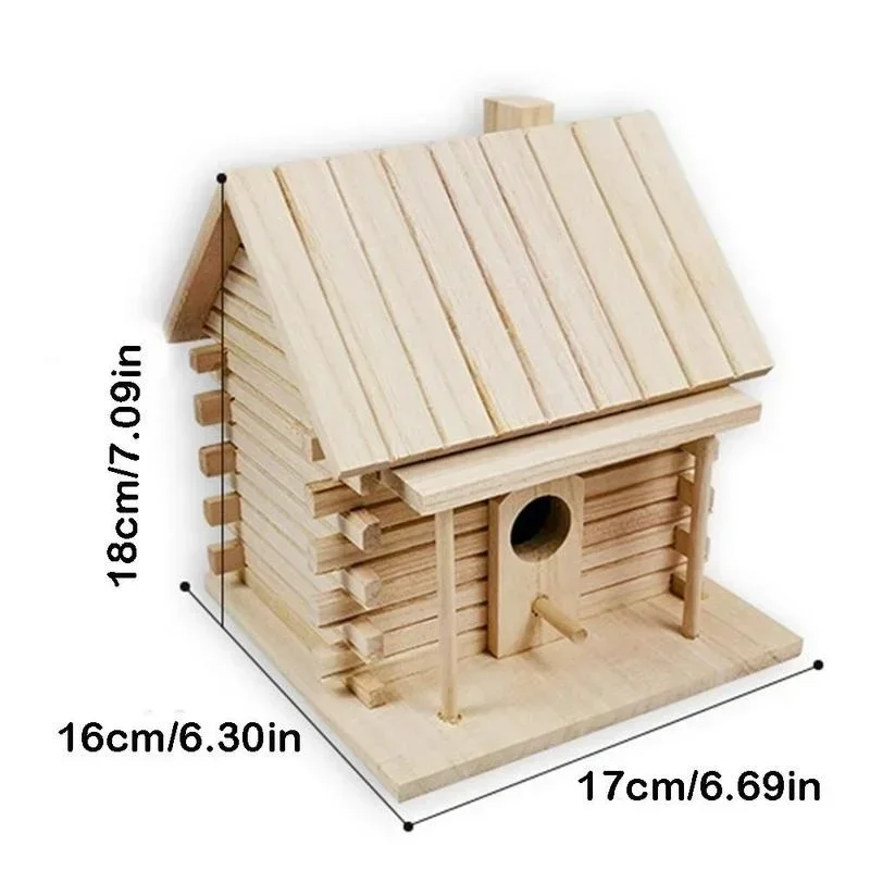 Bird Cage Accessories Birdhouses For Outside Wooden Bird House Nesting Box Hanging Bird Nests Home Garden Decoration