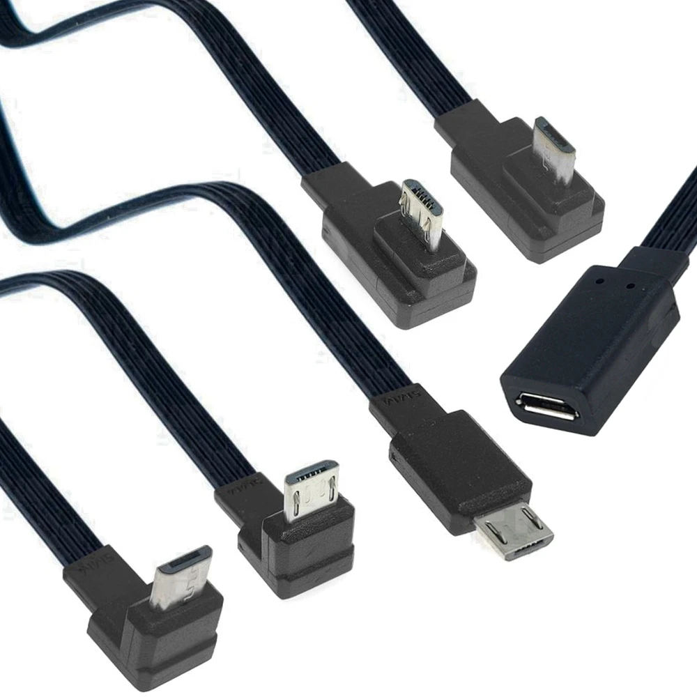 

10cm Micro USB Female To Micro USB Male F/M Extension Extender Date Charging Short OTG Cable Black 20CM 50CM 10CM
