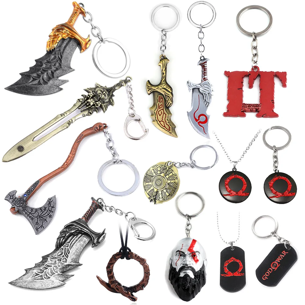 Toytime God Of War Keychain Kratos Leviathan Axe Blades Of Chaos Blade Of Olympus  Guardian Shield Key Chain Weapon Keychain - Toy Swords - AliExpress