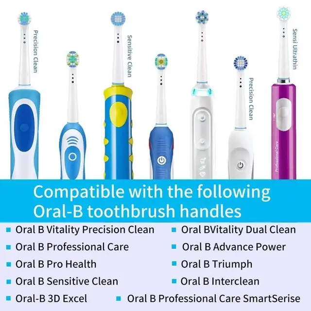 16/20 шт. насадки для насадки для электрической зубной щетки Oral B, сменная насадка для насадки, чувствительная нить Cross Action для Oralb 6