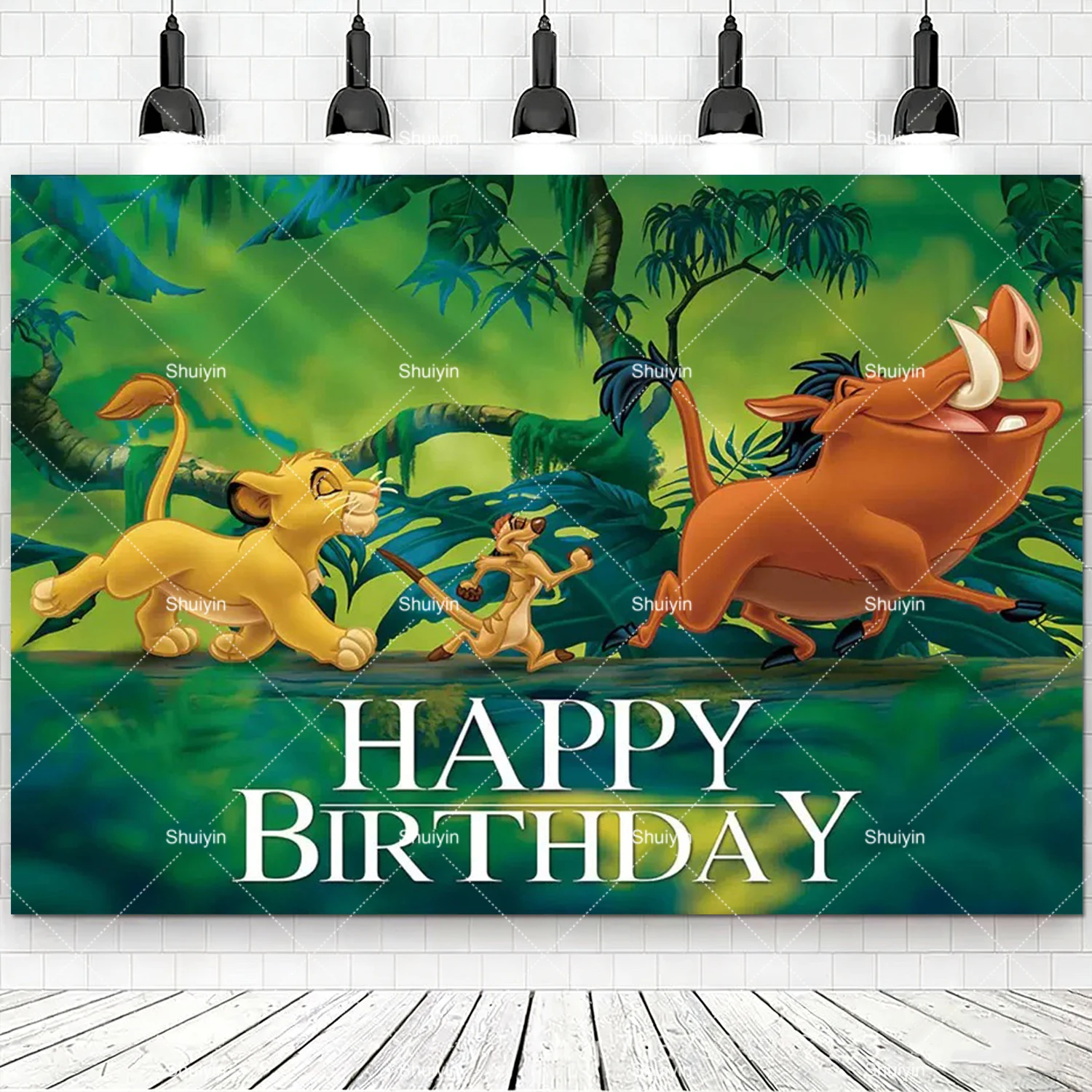 Lion King Cartoon Party Decoration Banner for Children's Birthday & Baby Baptism