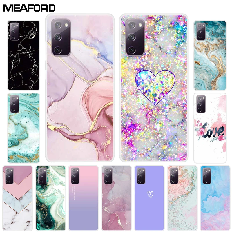 Per Samsung S20 Fe 2022 Custodia Marble Clear Soft Tpu Cover Posteriore In Silicone Per Samsung Galaxy S20 Fe 5G Custodia Paraurti Funda S20 Fe 2022