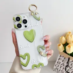 Heart Pattern Case with Wrist Strap Holder for Edge40 neo (T349)