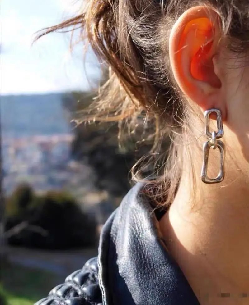 Yisheng alloy bead earrings, Silver clasp, fashion, with logo, wholesale, new 2021, European fashion gift