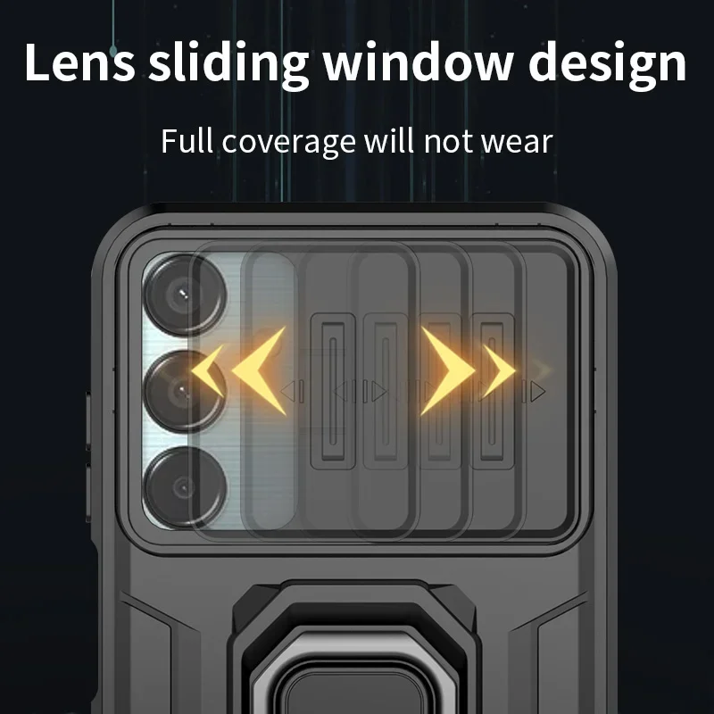Rüstungsfall für Samsung Galaxy M15 M35 M55 A15 5G A25 A35 A55 Schutzhülle Ring Magnethalter Coque Fundas Capa_voghion.com