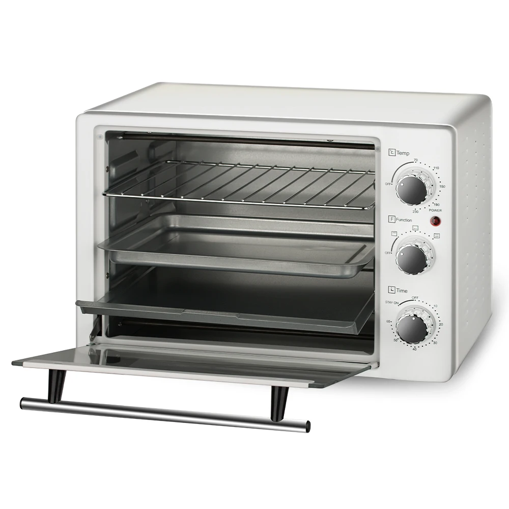 26L 1300W Free Timing Multifunctional Countertop Electric Toaster Pizza Oven with Visual Glass Door
