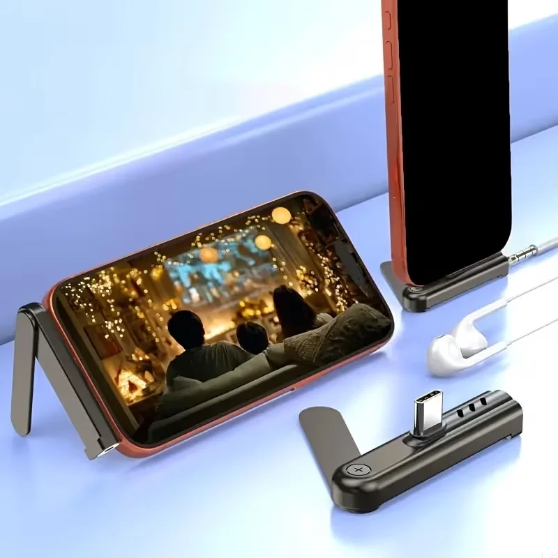 접이식 브래킷 어댑터, 3.5mm 오디오 잭, 스탠드가 내장된 90도 타입-C 충전기, USB-C-USB-C 어댑터, 접이식 브래킷