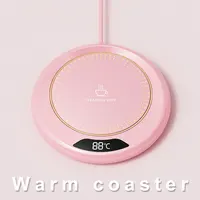 Nouveau chauffe-tasse USB tasse à café dessous de verre chauffant 3 réglages de température plaque chauffante thermostatique lait thé eau coussin chauffant tasse chauffage 6